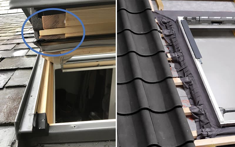 Causes fuites Velux