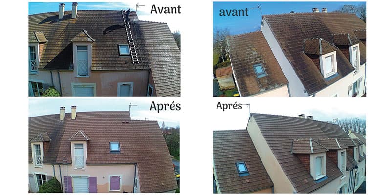 Travaux de toiture Avant / Après à Gouvieux