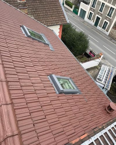 Résine de toiture avant après